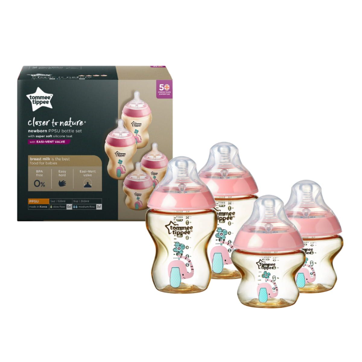Tommee tippee best sale pink bottle set